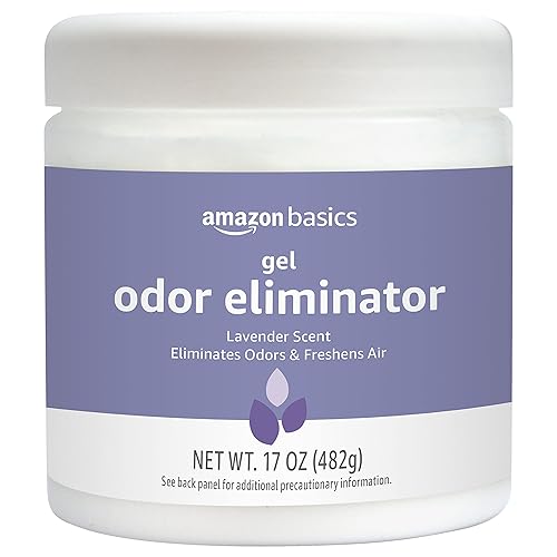 Amazon Basics Gel Odor Eliminator, Activated Charcoal, Lavender Scent, 17 Oz, 1-Pack