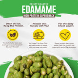 Biena Roasted Edamame Himalayan Pink Salt, 18 oz Bag, Crunchy Plant Based Protein Snack, Made with Avocado Oil, 11g Protein, 4g Fiber, Gluten Free