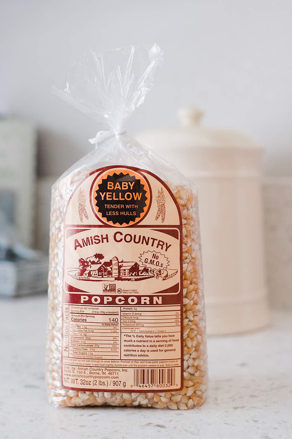 Amish Country Popcorn | 2 lb Bag | Baby Yellow Popcorn Kernels | Old Fashioned, Non-GMO and Gluten Free (Baby Yellow - 2 lb Bag)
