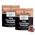 Liberty Bell Milk Chocolate Covered Pretzels, Mini Pretzels Dipped in Milk Chocolate, 12 Ounce Bag (2 Pack)