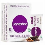 JONESBAR Organic Plant Based Protein Bars | Dark Chocolate Almond | Fruit & Nut Bar, Kosher, Gluten Free, Breakfast Bars, School Snacks, Vegan Snack
