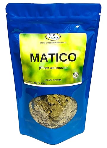 CIK Naturals Matico Herb - Herbal Infusions Tea (100g) 3.52oz Zip-lock Bag Piper aduncum