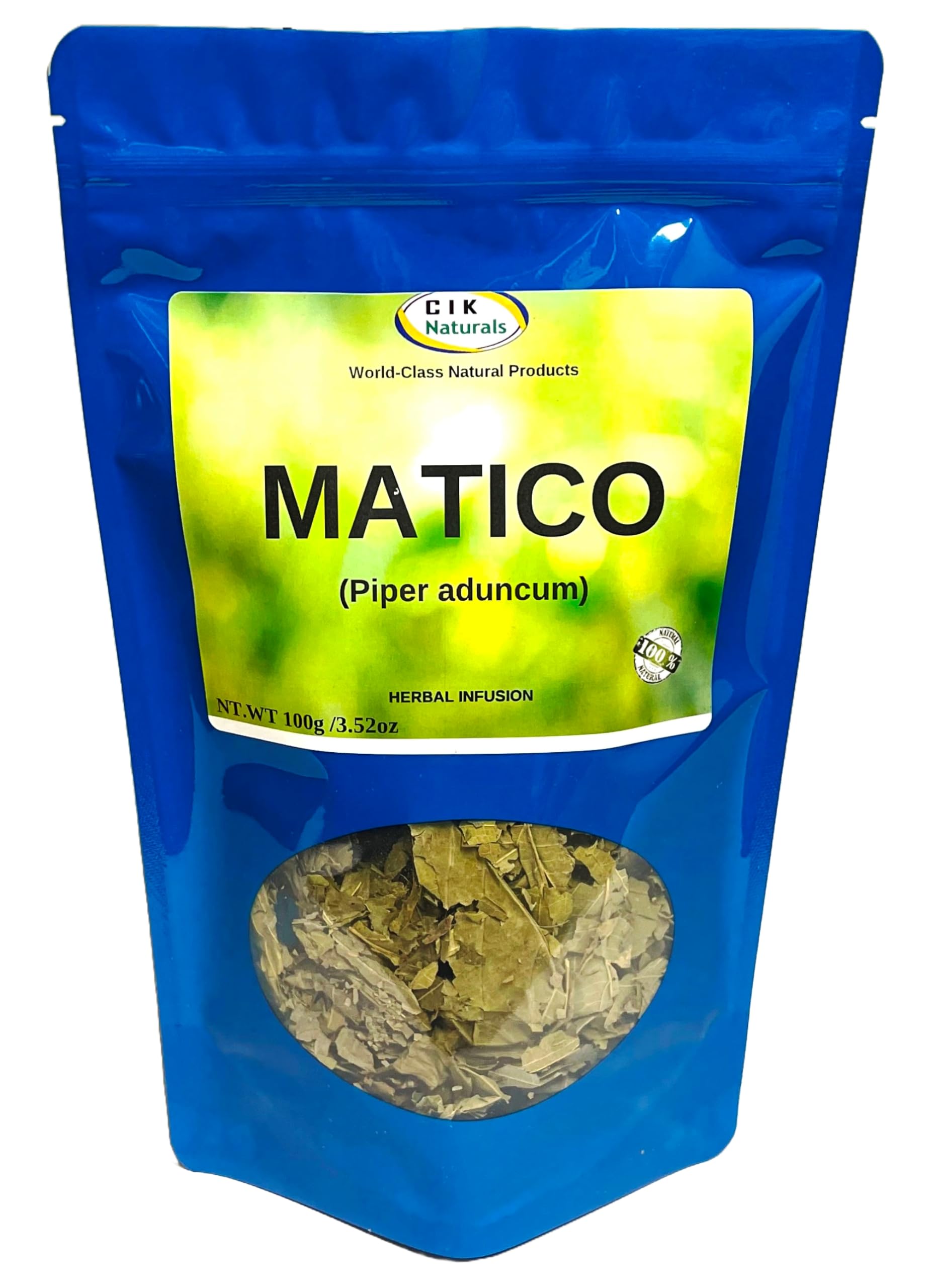 CIK Naturals Matico Herb - Herbal Infusions Tea (100g) 3.52oz Zip-lock Bag Piper aduncum