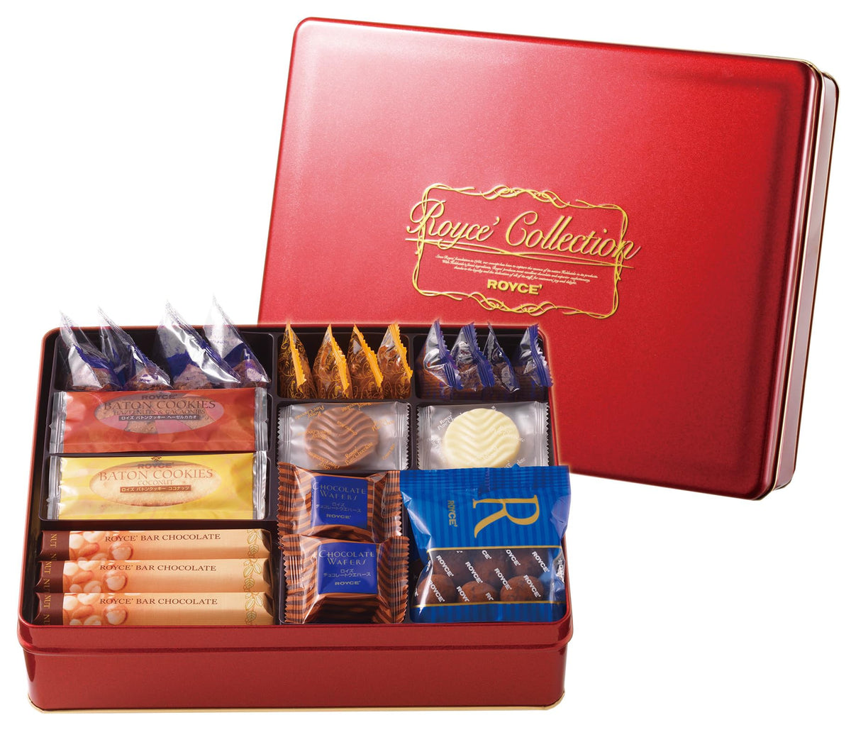 ROYCE Collection Can "Red" - Assortment of Chocolates with a Variety of Flavors and Textures | Luxury Chocolate Gift Set | Japanese Chocolate from