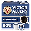 Victor Allen's Coffee Seattle Dark, Dark Roast, 80 Count, Single Serve Coffee Pods for Keurig K-Cup Brewers