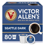 Victor Allen's Coffee Seattle Dark, Dark Roast, 80 Count, Single Serve Coffee Pods for Keurig K-Cup Brewers