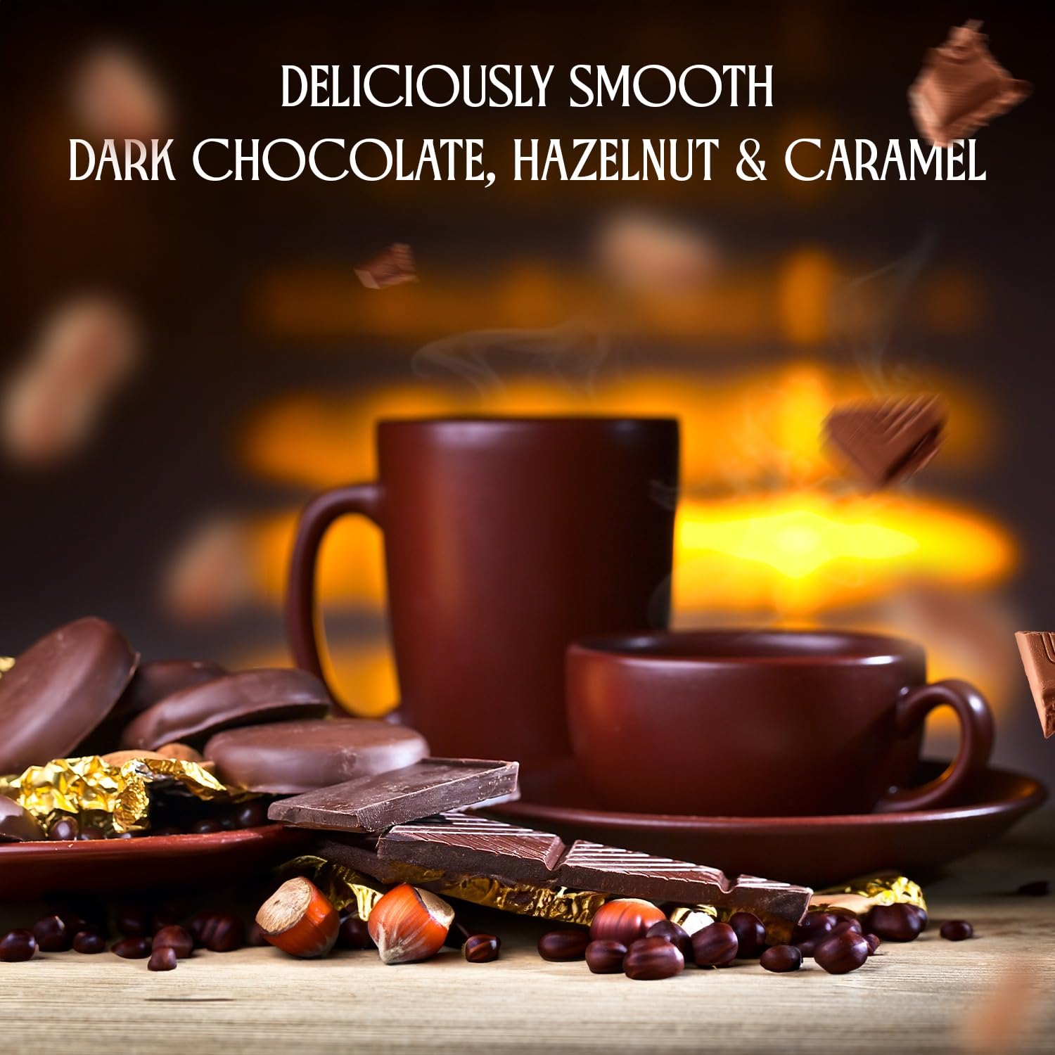 Forza Ground Coffee, Medium Dark Roast Ground Coffee, Bold Flavor with Dark Chocolate, Hazelnuts & Caramel, Specialty Coffee 12 oz Bag, Freshly