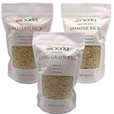 Noria Assortment White Rice, Basmati, Jasmine and Long Grain, 1.6 Lbs per Bag