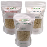 Noria Assortment White Rice, Basmati, Jasmine and Long Grain, 1.6 Lbs per Bag