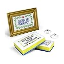 Genuine Fred Subversive Sponges, R Version, Embroidered Kitchen Sponges with Frame