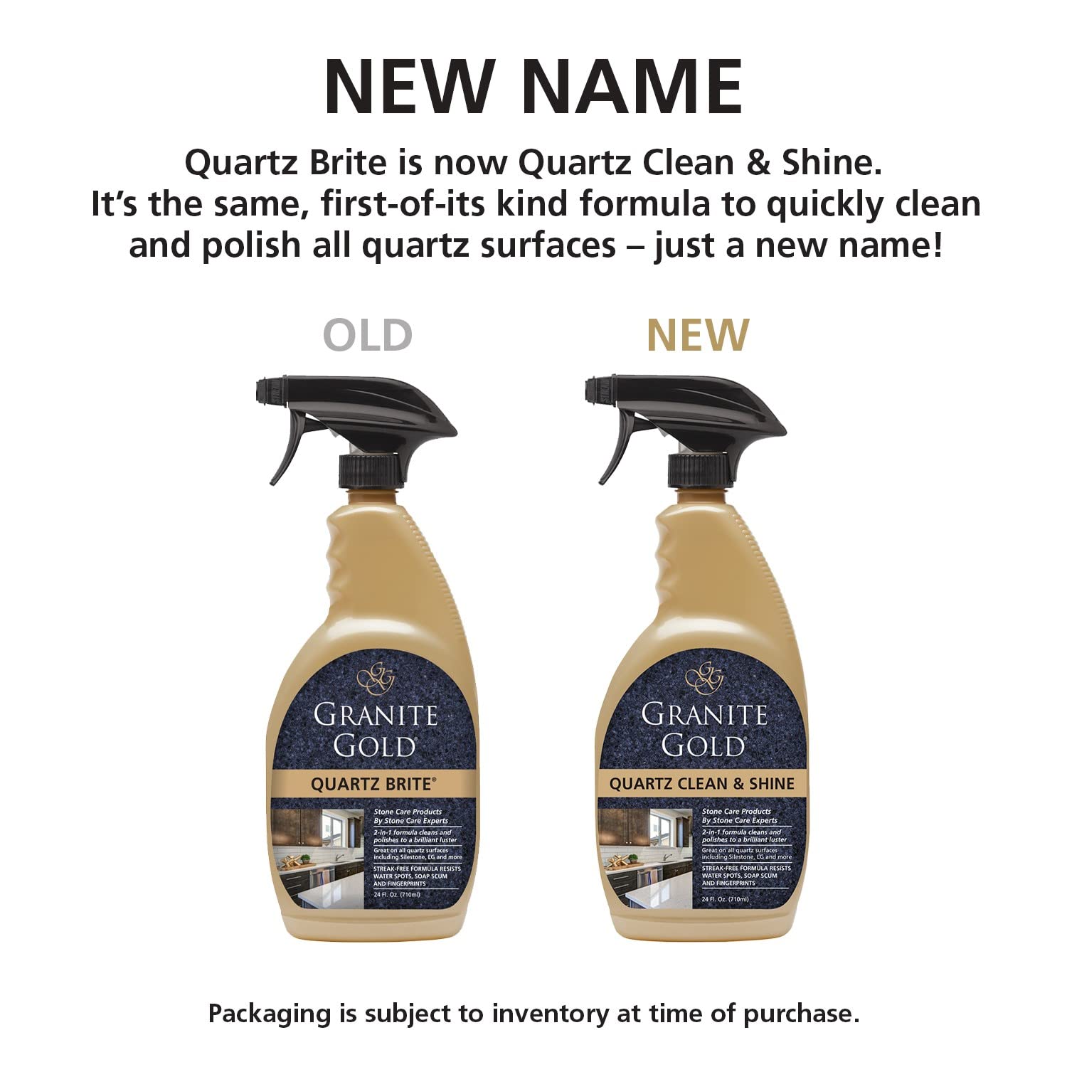 Granite Gold Quartz Clean & Shine Streak-Free Cleaner, Deeps Cleans and Polishes Quartz and Natural Stone Surfaces Including Silestone, LG, and More