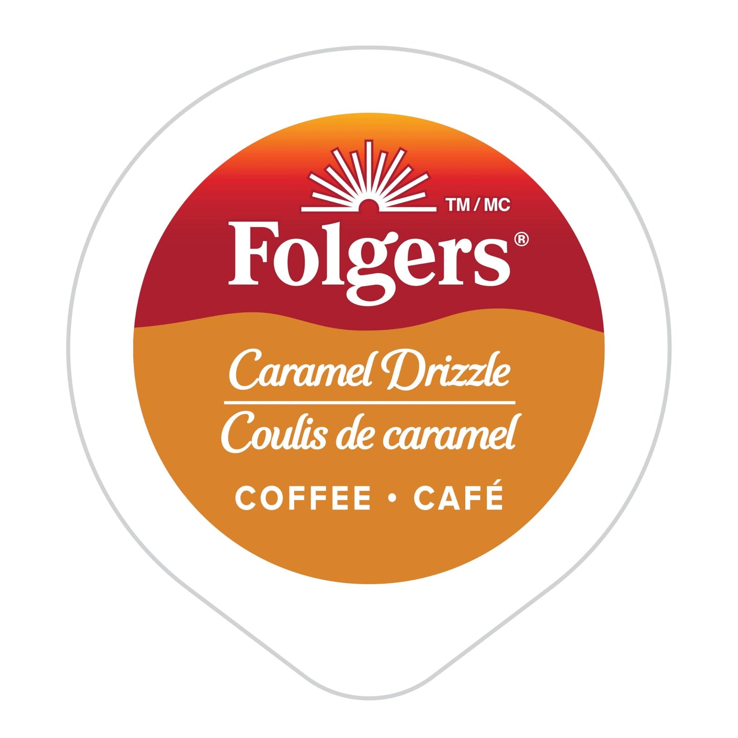 Folgers Caramel Drizzle Flavoured Coffee, Single-Serve K-Cup Pods For Keurig Coffee Makers, 30 Count