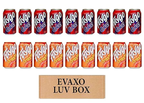 LUV BOX- variety faygo naturally flavored soda cans 12 oz. pack of 18 , faygo cola , faygo ORANGE.by evaxo