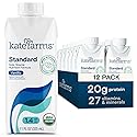 KATE FARMS Organic 1.4 High Calorie Nutrition Shake, Vanilla, 20g Protein, 27 Vitamins and Minerals, Meal Replacement, Protein Shake, 11 oz (12 Pack)