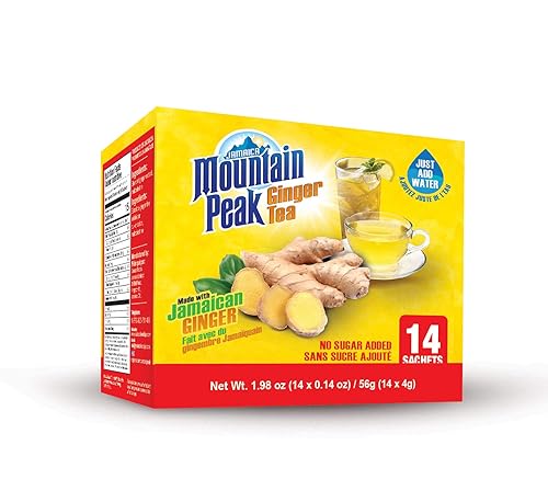 Jamaica Mountain Peak Ginger Instant Tea Unsweetened 14 sachets