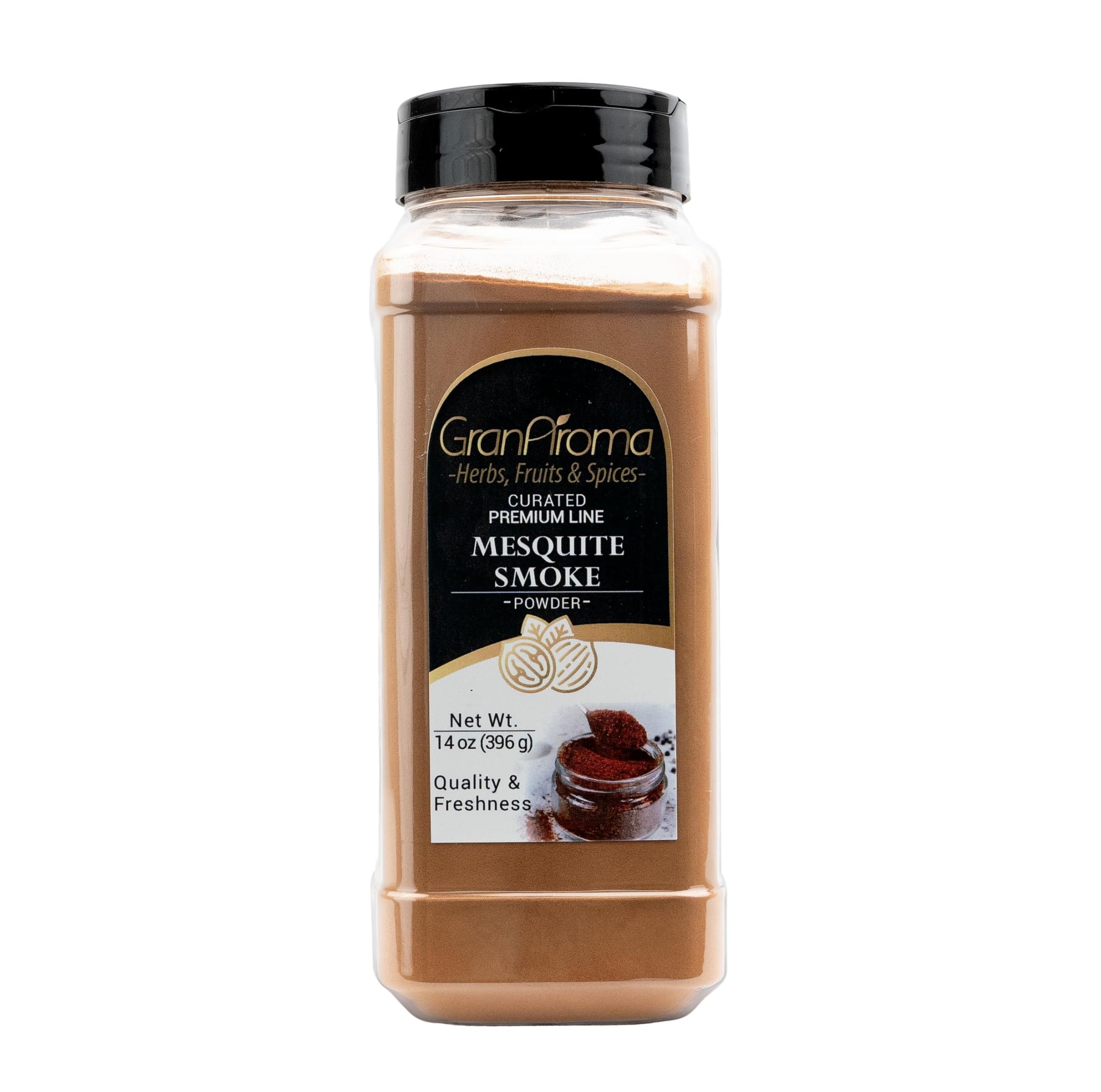 GranAroma Mesquite Smoke Powder, Bold Seasoning for BBQ, Meats, and Grilling (14 Ounce)