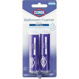 Clorox Bathroom Foamer Refill Cartridge Bathroom Foamer Reusable Spray Bottle, Household Essentials, Two Refill Cartridges, 0.66 Ounces (Package May