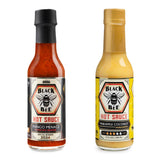 Black Bee Tropic Heat Hot Sauce Gift Set (2 Pack) - Mango Menace Carolina Reaper & Pineapple Coconut Habanero - Tropical Fruit Hot Sauce Duo, Small