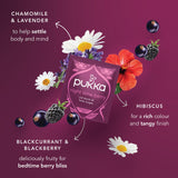 Pukka Organic Night Time Berry Herbal Tea with Chamomile, Echinacea, and Elderberry, Caffeine Free, 20 Total Tea Bags