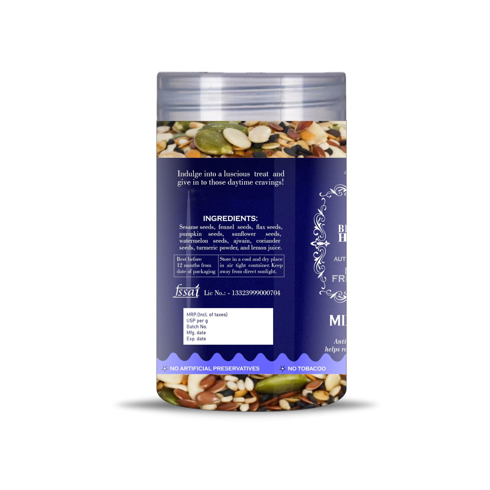 Blessfull Healing Mix Seed 5 Oz(Ounce) Airtight Container With Spoon