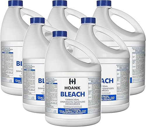 (6 Gallons) - Bulk Liquid Chlorine Bleach, for Laundry, Household and Commercial Cleaning, Multipurpose Cleaner, 1 Gallon Jugs. Ready to Use
