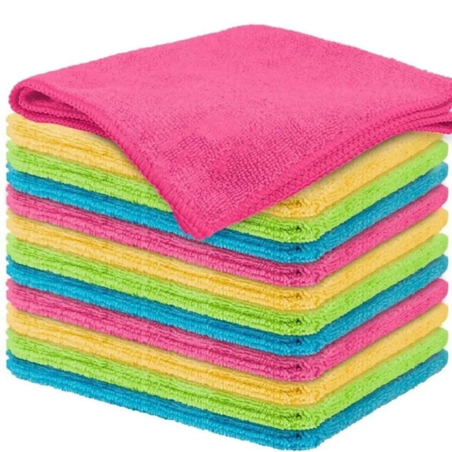 Karn Tools Microfiber Cleaning Cloths | Ultra Absorbent | Lint Free | Streak Free | Non-Abrasive | Reusable and Washable | 12" x 12" | Pack of 12