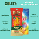 SOLELY - Organic Dried Fruit Mango Pieces (1 Box, 12 Single Serving Bags per Box) - Real Fresh Fruit - Healthy Snacks for Adults & Kids - Non GMO