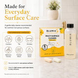 Blumix Multi-Surface Cleaner Refill Tablets - 6 Count | Fresh Lemon Scent | Eco-Friendly, Biodegradable, Plastic-Free Cleaning Refills for Spray