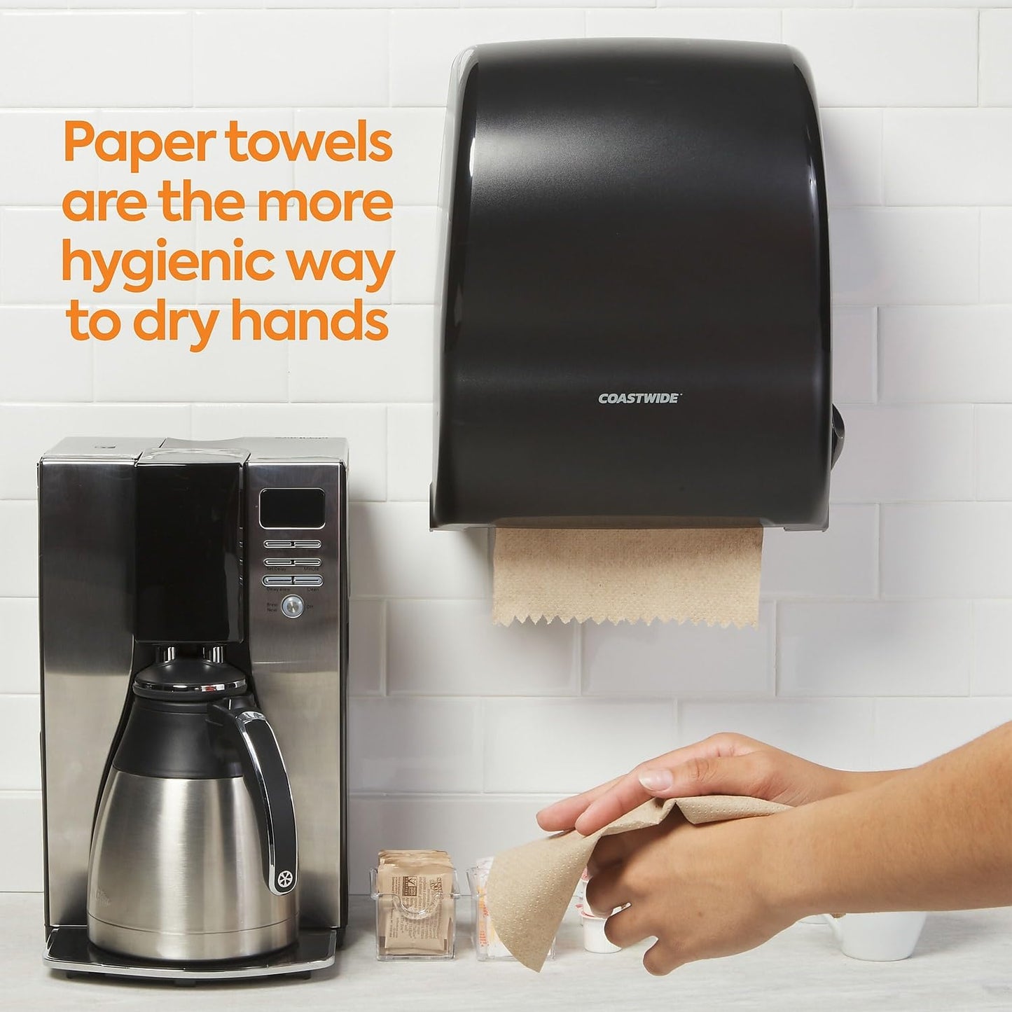 Coastwide Professional Recycled Hardwound Paper Towels, 1-ply, 800 ft./Roll, 6 Rolls/Carton