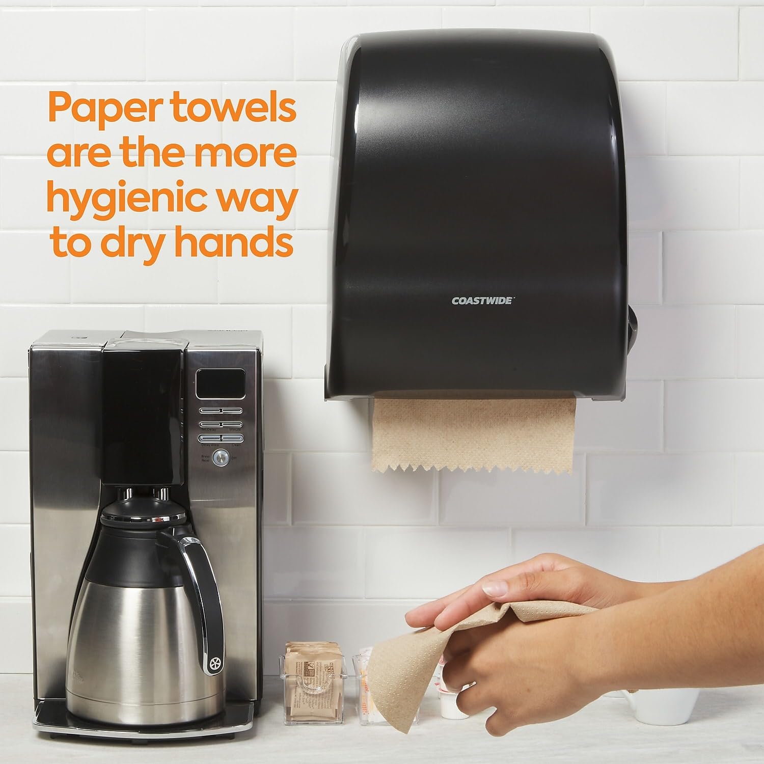 Coastwide Professional Recycled Hardwound Paper Towels, 1-ply, 800 ft./Roll, 6 Rolls/Carton