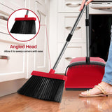 MOPPLEX Broom and Dustpan Set Combo, Kitchen Broom and Dustpan for Easy Sweeping, Premium Broom and Dustpan Set for Home Cleaning, Perfect Dust Pan