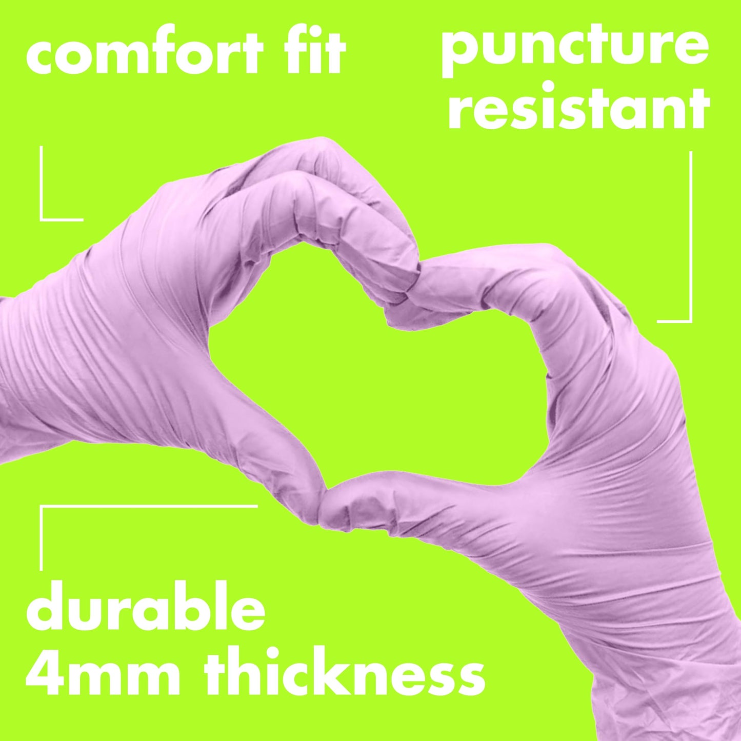 Colortrak Disposable Nitrile Gloves, Pink, Luminous Collection Lilac Frost Latex-Free, Powder-Free Hair Color Gloves for Chemical Processing & Salon