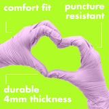 Colortrak Disposable Nitrile Gloves, Pink, Luminous Collection Lilac Frost Latex-Free, Powder-Free Hair Color Gloves for Chemical Processing & Salon