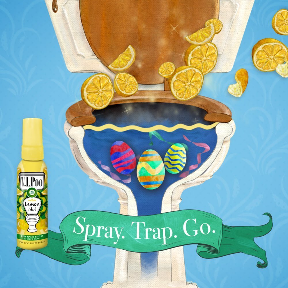 Air Wick V.I.P. Pre-Poop Toilet Spray, Up to 100 uses, Contains Essential Oils, Fresh Model Scent, Travel Size, 1.85 oz, Holiday Gifts, White Elephant