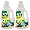 Fit Organic Soaker Produce Wash - USDA Certified Organic & Kosher Fruit and Vegetable Cleaner - Removes Surface Contaminants - Family & Pet Safe