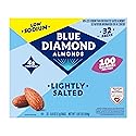 Blue Diamond Almonds Low Sodium Lightly Salted Snack Nuts, 100 Calorie Packs, 0.6 Ounce (Pack of 32)