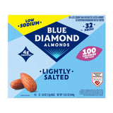 Blue Diamond Almonds Low Sodium Lightly Salted Snack Nuts, 100 Calorie Packs, 0.6 Ounce (Pack of 32)
