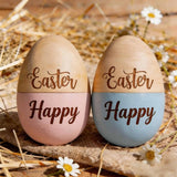 Personalized Wooden Easter Egg 2026 Engraved with Name, Custom Easter Eggs for Kids & Toddlers, Unique Easter Basket Decoration Gifts