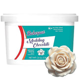 Bakerpan Bright White Modeling Chocolate for Cake Decorating, 1 Pound - Sculpt Cakes, Model Figurines & Cake Toppers - Firm Yet Pliable Molding