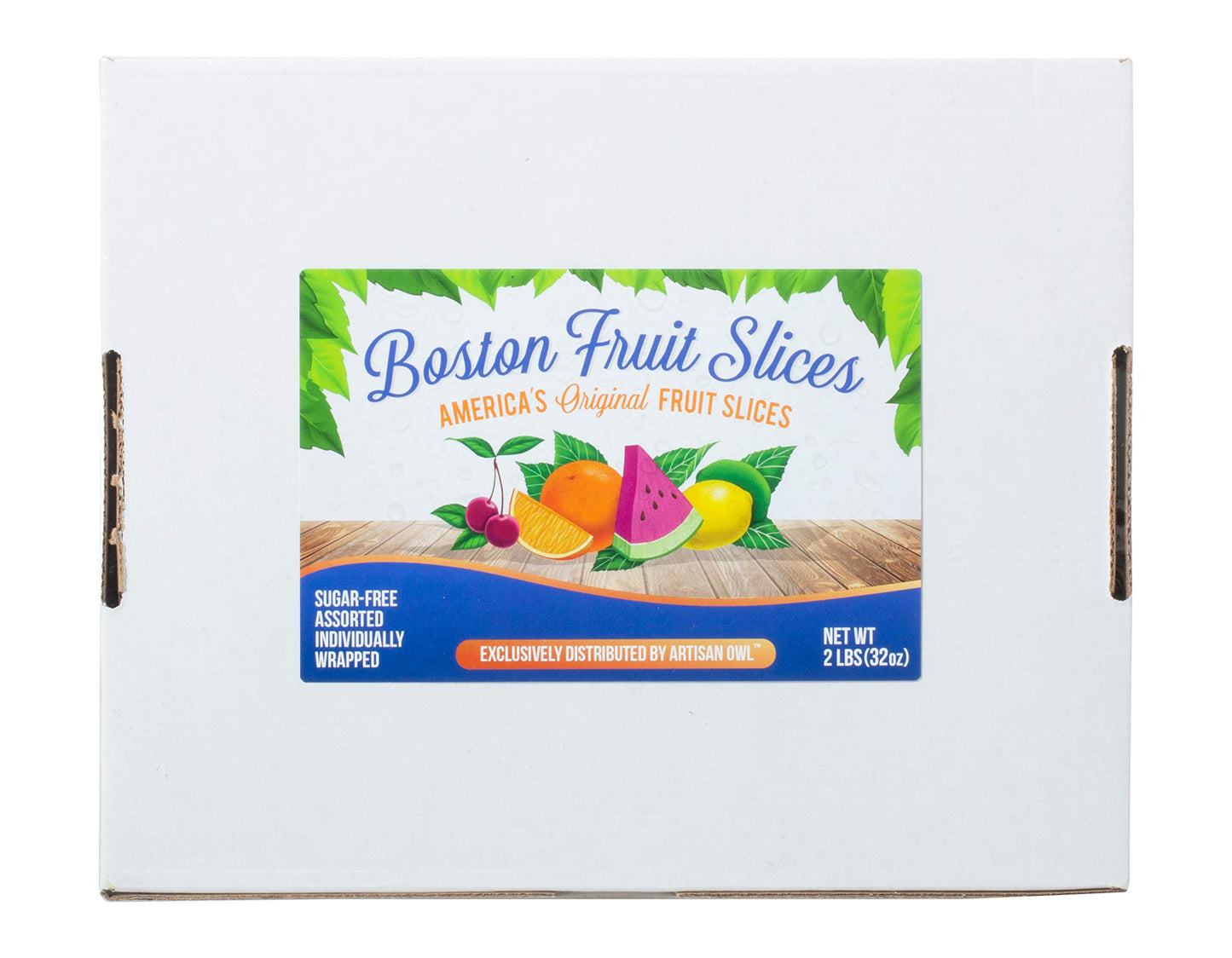 Boston Fruit Slice Individually Wrapped Sugar Free Gummy Candy 2lb Boxed Assortment