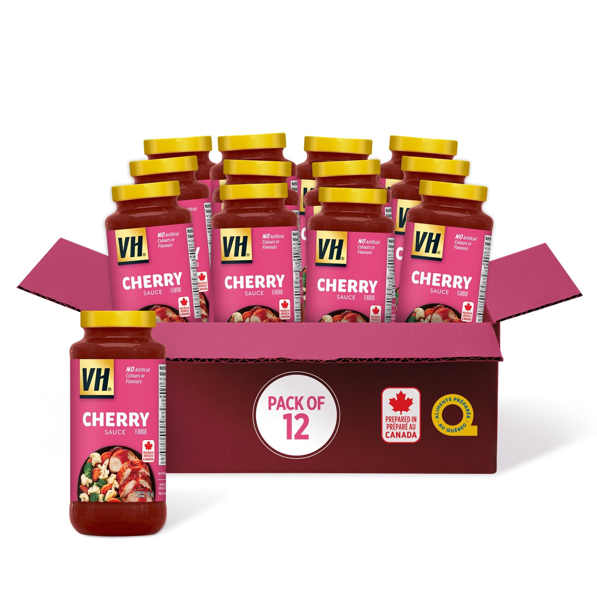 VH Cherry Dipping Sauce (12 Count), 341ml/11.5oz, Jars, (Imported from Canada)