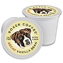 Boxer Coffee Swiss Water Process Decaf Vanilla Single Serve Pods, 48ct - Naturally Flavored Medium Roast Coffee Pods - Specialty Grade, Artisan