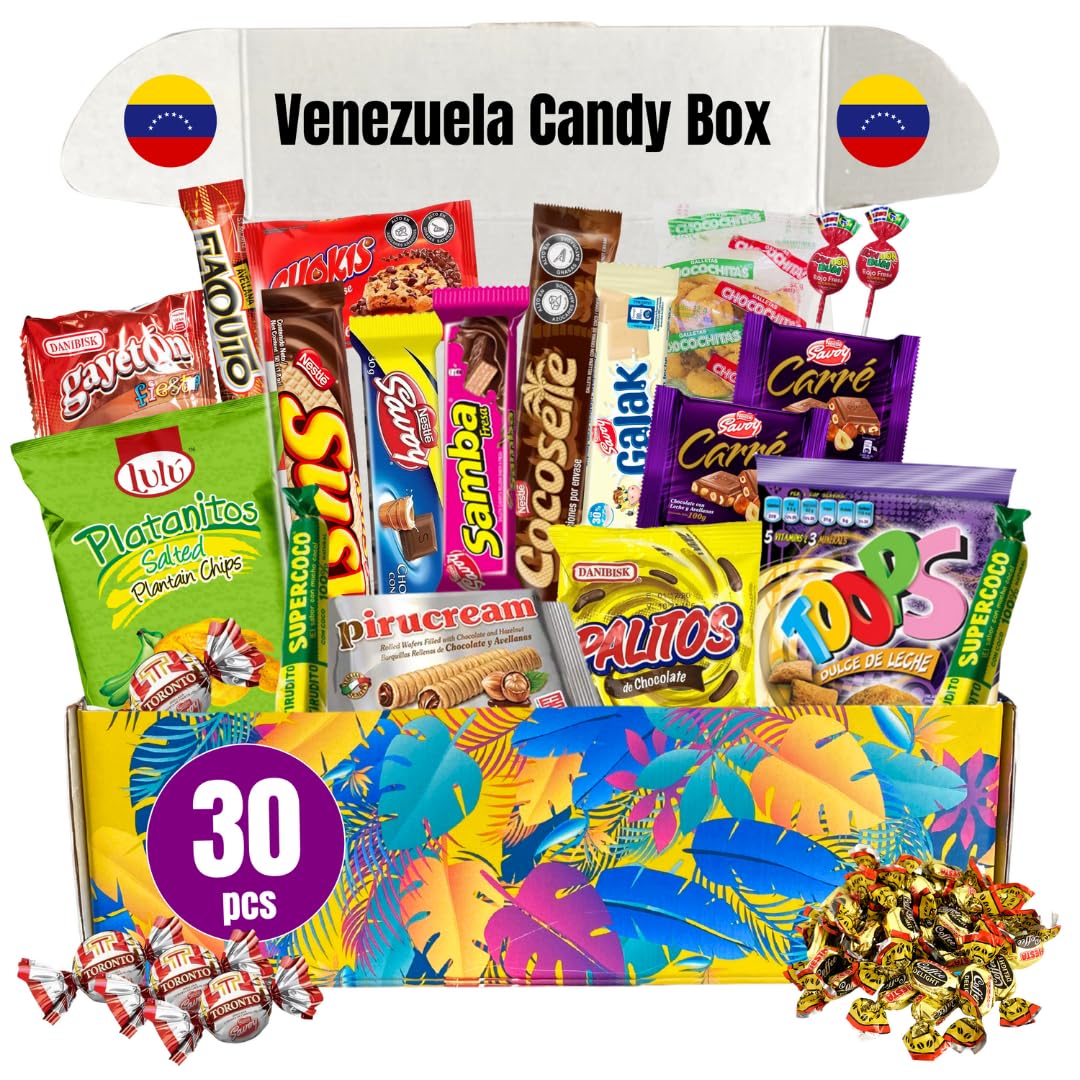 Venezuelan Candy Box Variety Pack - Authentic Sweets & Snacks with Pirucream & Cocosette | Classic