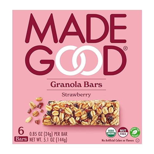 MadeGood Organic Strawberry Granola Bar 6 Count, 0.85 OZ (6 Count)