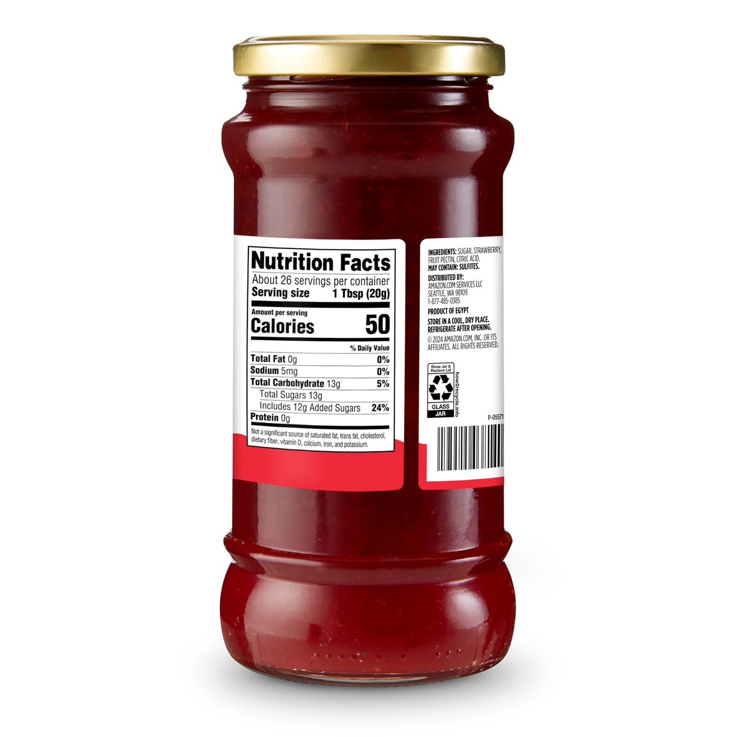 Amazon Grocery, Strawberry Preserves, 18 oz
