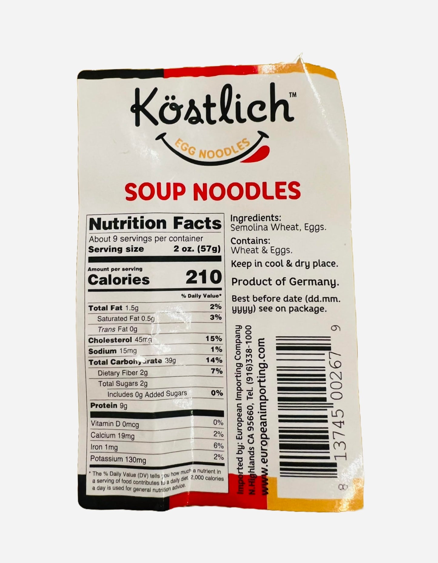 Kostlich Soup Noodles 500g, Pack of 1