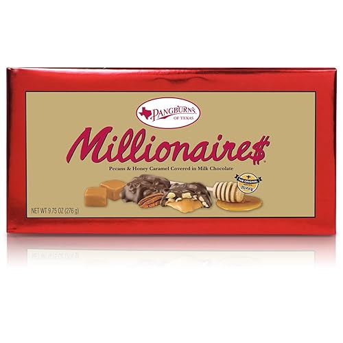 Pangburn's Millionaires Candy Box 9.75 Ounce Pangburn's Millionaires Candy Box 9.75 Ounce; Buttery Pecans, Creamy Caramel, Honey, and Mouthwatering