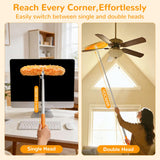 6 ft Heavy Duty Extendable Duster Handle with 50 Refills for Swiffer Duster, 360° Multi-Surface Dusters with 4X Cleaning Power for Home, Ceiling Fans