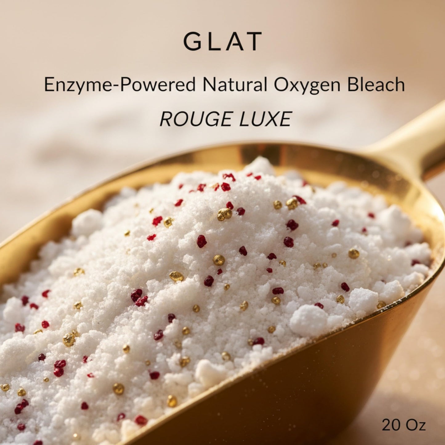 GLAT Group Enzyme-Powered Natural Oxygen Bleach (Powder) - Rouge Luxe| Chlorine-Free Stain Remover & Laundry Whitener | Safe for Colors, Septic, Baby