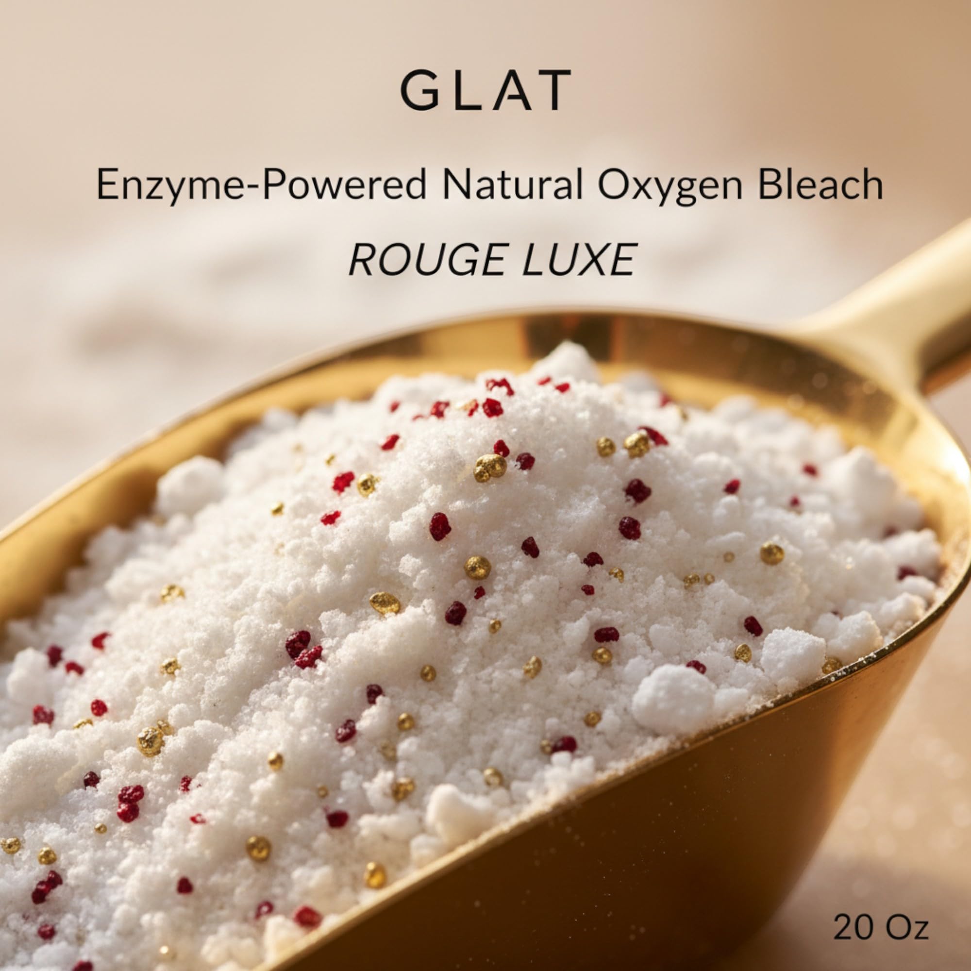 GLAT Group Enzyme-Powered Natural Oxygen Bleach (Powder) - Rouge Luxe| Chlorine-Free Stain Remover & Laundry Whitener | Safe for Colors, Septic, Baby